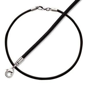 BICO black rubber necklace 16‎ inches